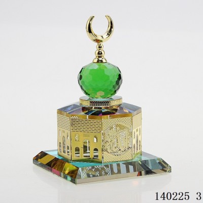 Crystal Gold-Plated Al-Aqsa Mosque Car Decoration Muslim Car Supplies Islamic Gifts Cross-Border Delivery