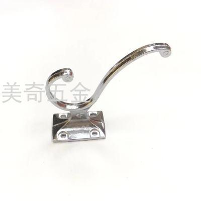 Zinc Alloy Bathrobe Hook Metal Bath Towel Hook Clothes Hook Family Hotel Bathroom Pendant Kitchen Wall Upper and Lower Hook