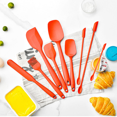 Silicone Baking Butter Cake Scraper 9-Piece Set Blackhead Removal Peeling Oil Brush Baking Gadget