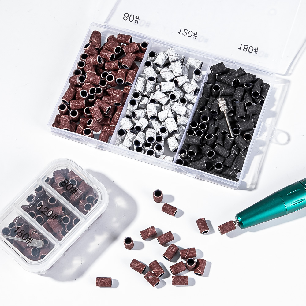 80#120#180# 美甲打磨头砂轮砂圈 打磨机专用打磨砂圈 50/100一包
