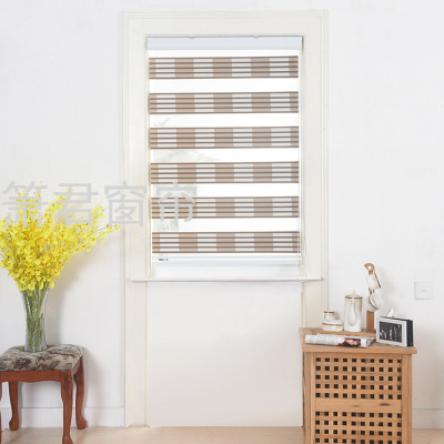 Factory Direct Louver Soft Gauze Shutter Room Darkening Roller Shade Louver Curtain Soft Gauze Curtain Office Shading Curtain