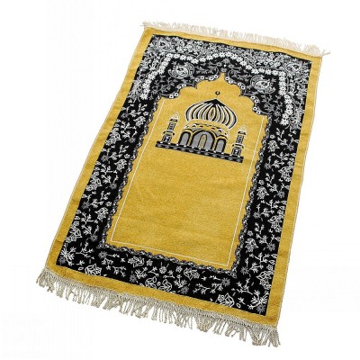 Muslim Prayer Mat Islamic Worship Blanket Chenille Prayer Mat Carpet Cross-Border Supply in Stock Wholesale Generation