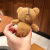 Korean Style Khaki Little Bear Plush Toys Cute Doll Keychain Backpack Pendant Ornament