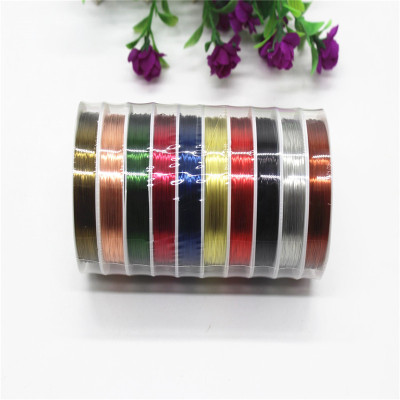 Best Selling 0.3mm Gold and Silver Color Copper Wire Ornament Thread with Bead Handmade Hair Accessories DIY Accessories