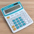 Joinus798 Color Solar Office Calculator 12-Digit Large Calculator Pink Green Black Calculator