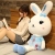 Plush Toy Rabbit Pillow Sleeping Little Bunny Figurine Doll Cute Girl Ragdoll on Bed Birthday Gift
