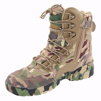 Outdoor Camouflage Hi-Top Hiking Shoes Outdoor Casual Shoes Military Fans Tactical Shoes C005