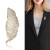 Korean Style New Zircon Feather Brooch Light Luxury Temperament Trendy Fashionable Man Women's Suit Collar Pin Clothing Accessories Pin