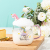 Unicorn Cartoon Glass Cup Cute Transparent Mug with Handle Creative Coffee Cup Personality Straw Cup