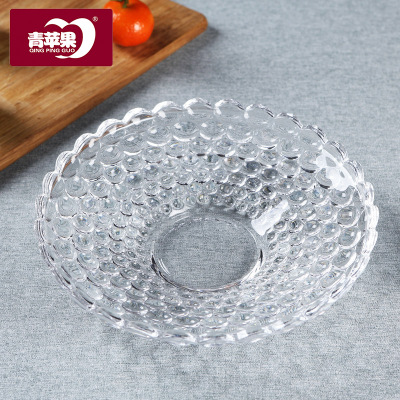 Delisoga Creative Pearl Fruit Bucket Fruit Plate Transparent Glass Snack Candy Plate European Modern Bubble Fruit Plate