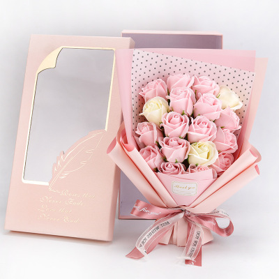 Valentine's Day Gift 18 Rose Soap Bouquet Gift Box Carnation Cross-Border Amazon Creative Gift