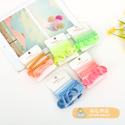 Korean Style Internet Celebrity ''Elegant Jelly Color Head Rope Rubber Band High Elasticity Cute Refreshing Flower Style Hair Band Hair Ring Stall