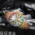 New Arrival Hot Sale Luxury Men's Watch Color Diamond Three-Eye Scale Calendar Hip Hop Men's Wrist Watch Factoryreloj