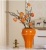 Guyun Factory Direct Ceramic Crafts Light Luxury Decoration Handmade Orange Golden Edge High Temperature Vase Candy Box