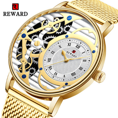 Milan Nice Mesh Belt Imitation Mechanical Watch Japanese Cross-Border Men's Watch 3atm Waterproof Leisure Men's Watch Watch