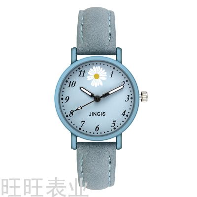 New Korean Fashion Little Daisy Women's Watch Cross-Border Hot Selling Simple Casual Watch in Stock Wholesale