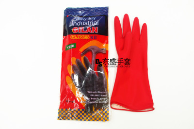 Factory Wholesale 60G Red Household Gloves Anti-Erode Glove Industrial Gloves Household Gloves Latex Gloves