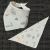 Baby Cartoon Snap Triangle Scarf Children's Knitted Cotton Bib Baby No Fluoresce Saliva Towel Babies' Supplies