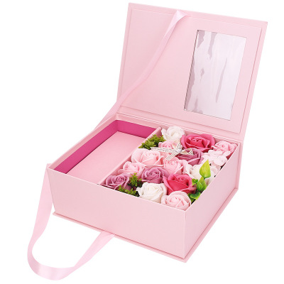 New Valentine's Day Gift Artificial Flower Soap Flower Gift Box Novelty Gift Rose Creative Soap Love Letter Box