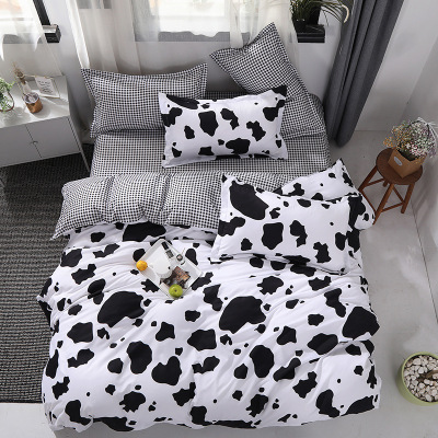 AliExpress Cross-Border EBay Foreign Trade Factory Summer Bedding Bed Sheet Quilt Cover Three Or Four Piece Suit Cartoon-Cow