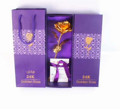 24K Gold Rose Gold-Foil Roses Gold Foil Flower Carnation Gift Box Teacher's Day Valentine's Day Present Small Gift