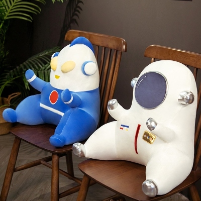 Cartoon Ultraman Astronaut Lumbar Pillow Office Waist Support Chair Back Cushion Bedside Cushion Pillow Dormitory