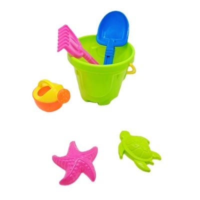 Amazon 6-Piece Set Children's Beach Toy Castle Bucket Bucket Seaside Sand Shovel Cassia Toy