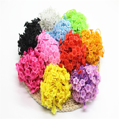 Plum Blossom Rubber Band Hair Ring Hair Rope Korean Style Headdress Exquisite Jewelry Hair Accessories DIY Accessories Children's Hair Rope Children's Hair Accessories