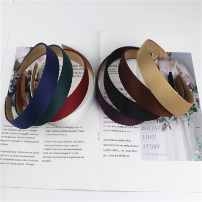 3cm Satin Cloth Headband Fabric Headband Inner Patch DIY Handmade Children's Hair Accessories Chicken Feather Cloth Wrapper Headband