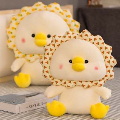 Plush Duck Toy Cute Big Yellow Duck Doll Fruit Duck Doll Pillow Ragdoll Girl's Birthday Gift