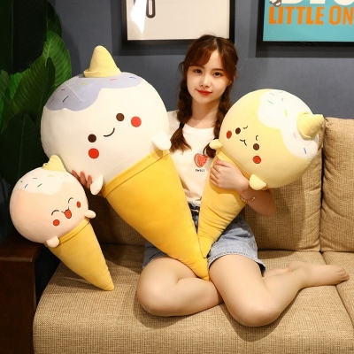 Cute Ice Cream Doll Plush Toy Removable and Washable Girl Sleep Companion Pillow Cushion Ragdoll Birthday Gift