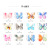 INS Style Xiaohongshu Same Style Nail Three-Dimensional Butterfly Ornament Heat Shrinkable Sheet Finished Product Small Butterfly Mini Fingernail Decoration