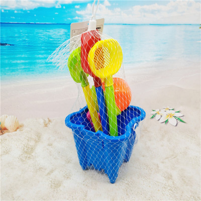 Children's Beach Toys Large Shovel Diamond-Shaped Large Castle Bucket Set Plastic Sand Bucket Play House Toys