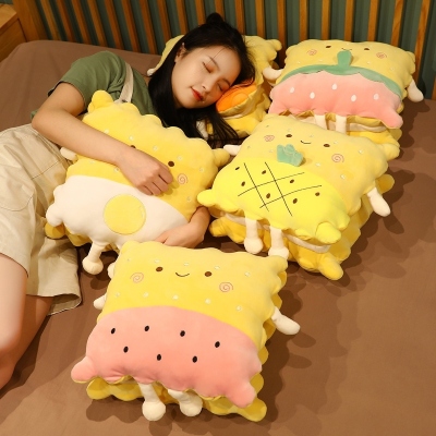 Cartoon Simulation Biscuit Pillow Cushion Air Conditioning Blanket Lunch Break Face Pillow Pillow Sofa Pillow Doll Children's Doll Gift