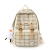 Schoolbag Female Student Korean Style Checked Cloth Large Capacity Four-Piece Set Primary School Student Grade 3-6 Junior School Backpack Female