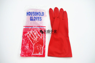 Wholesale 50G Red Household Gloves Acid and Alkali Resistant Industrial Gloves Home Dishwashing Gloves Laundry Latex Gloves