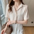 White Short-Sleeved Chiffon Shirt for Women 2021 Summer New Women's Shirt Design Sense Fashion Business Formal Top