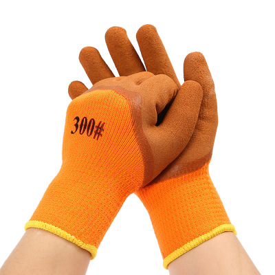 Factory Wholesale Construction Site Labor-Protection Non-Slip Construction Gloves Terry Foam Gloves Rubber High Temperature Resistant Protective Gloves