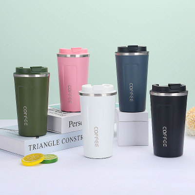 Cross-Border Supply New Second-Generation Stainless Steel Coffee Cup Double-Layer Vacuum Thermos Cup Creative European Style Tumbler Wholesale