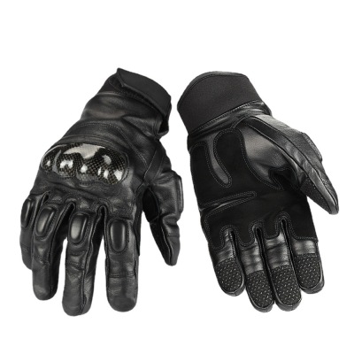 Cowhide Tactical Motorbike Gloves Anti-Collision Full Finger Outdoor Sports Motorcycle Gloves Genuine Leather Factory Direct Sales