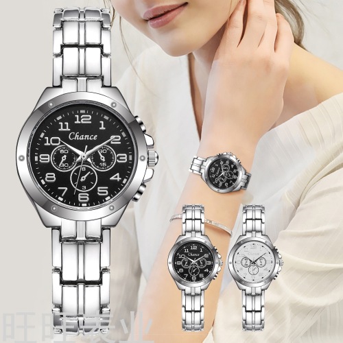 New Luxury Simple Fashion Numbers Dial Women‘s Steel Watch Business Casual Watch Quartz Wrist Watch