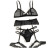 Sexy Seduction Source Cross-Border European and American Foreign Trade Lace Mesh Three-Point Suit Sexy Lingerie