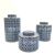 Ancient Blue and White Porcelain Decoration Crafts Ceramic Creative Plaid Vase High-End Soft Home Decoration