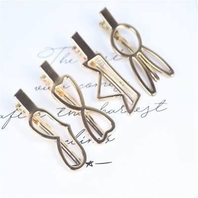 Electroplated Alloy Gold Barrettes Factory High Quality Hair Clip Handmade Hair Accessories DIY Material Gold Plated Barrettes
