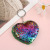 Seven-Color Sequins Love Reflective Glossy Stitching Plush Key Chain Pendant Bag Hanging Decoration Factory Direct Supply Cross-Border