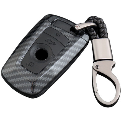 ABS Carbon Fiber Pattern Key Shell for BMW Series Buckle Key Case Cover 5 Series New 3 Series Car Key Sleeve