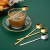 Steel round Spoon Long Handle Square Head Spoon Coffee Stir Spoon Mug Spoon Titanium Long Handle Ice Spoon Customizable