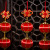 New Year's Day Chinese New Year Decoration Supplies Lantern String Decoration Sundries Pendant Red Small Bell Pepper Mercerized Ball String Ornaments