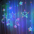 LED Curtain Colored Lights Christmas Decoration Curtain Lights Starry Sky Star Lighting Chain Cross-Border Led Five-Pointed Star Curtain Lighting Chain