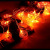 LED Hot Orange Flat Halloween Pumpkin Lighting Chain Led Ghost Festival Lighting Chain Battery Box Light Decorative Light